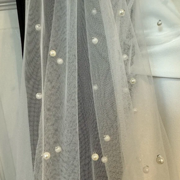 Lulus - Lavish Darling White Mesh Pearl Belted Wide-Leg Jumpsuit - Picture 5 of 5